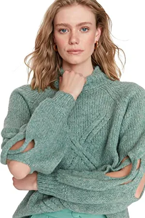 Trendyol Women Regular Basic Standing Collar Knitwear Sweater