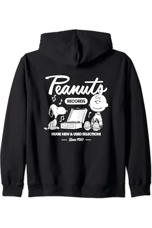 Peanuts Snoopy Charlie Brown Record Zip Hoodie