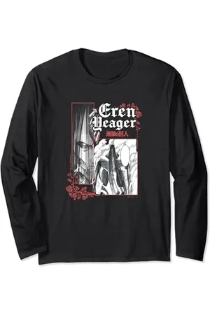 Attack on Titan Epic Titan Eren Yeager Manga Big Portrait Long Sleeve T-Shirt