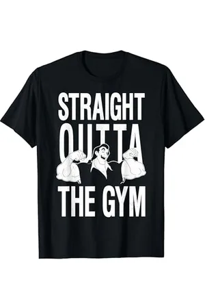 Disney Beauty And The Beast Gaston Outta The Gym Text T-Shirt