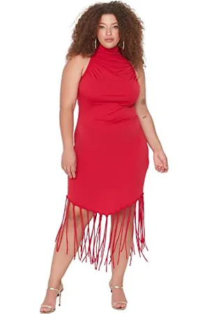 Trendyol Tassel Detailed Knitted Dress TBBSS22AH00046