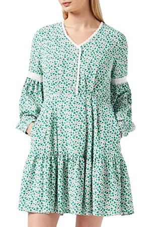 Louche Noomi Mini Dress in Mint Blossom Print, , Size 14