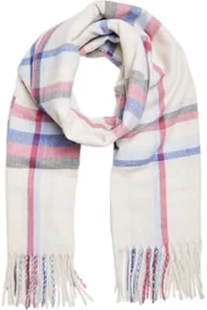 VERO MODA Vmellen Woven Scarf GA Noos Scarf, Birch/Detail: Surf The W/Magenta/Dutch CA/Asphalt, One Size, , One Size