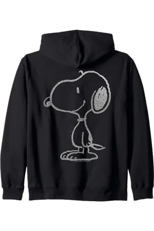 Peanuts Snoopy Stencil Grain Urban Street Art Retro 80s 90s Zip Hoodie