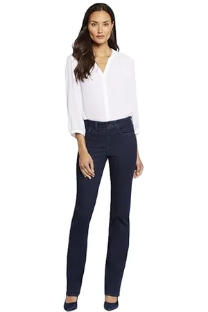 NYDJ Petite Marilyn Straight Jeans - Blue - 14 Petite