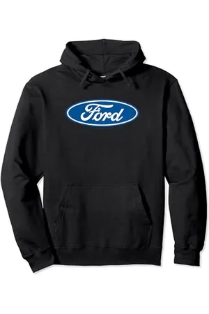 Tom Ford Distressed Blue Oval Logo Pullover Hoodie