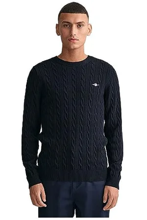 GANT Mens Cable C Neck Sweater XL