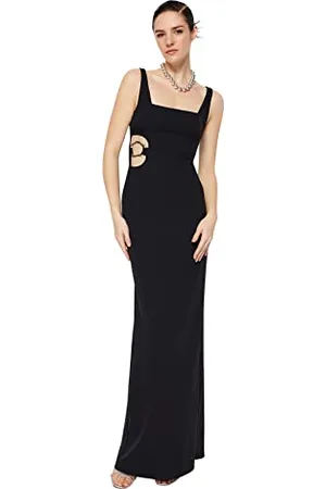 Trendyol FeMan Shift Fitted Woven Evening Dress, ,38