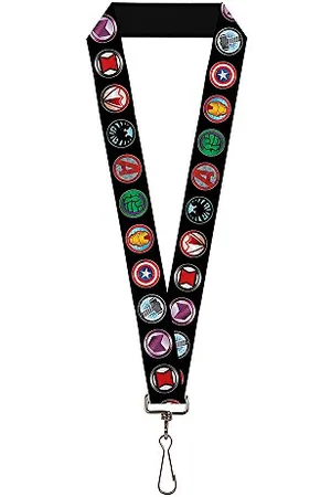 Buckle Unisex adult luggage only 9-avenger Icons Black/Multi Color - 1 Inch Lanyard Key Chain, , One Size UK