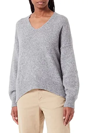 HUGO BOSS Womens C Fondianan Relaxed-fit V-Neck Sweater with Alpaca and Wool
