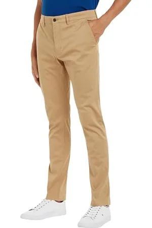 Tommy Hilfiger Men Trousers Bleecker Straight Fit Chino, Green (Classic Khaki), 29W/30L