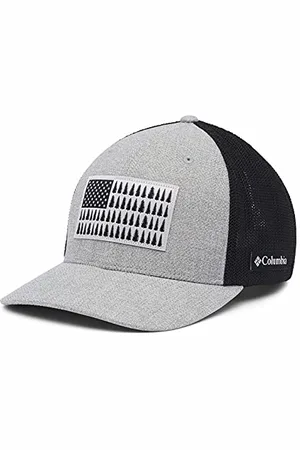 Columbia Tree Flag Mesh Ball Cap Baseball Grey Heather/Black, X-Large