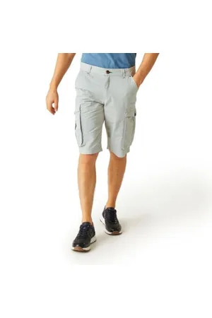 Regatta Mens Shorebay Vintage Look Cargo Shorts, Silver Grey, 36W UK