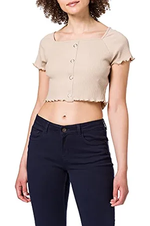 NA-KD Babylock Ruffle Top, , X-Small