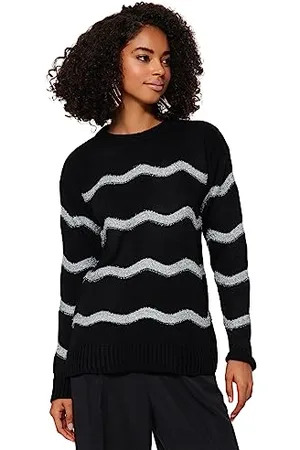 Trendyol FeMan Oversize Basic Crew Neck Knitwear Sweater, ,M