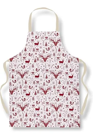 Cooksmart British Designed Christmas Apron | Aprons For Women & Men | Christmas Cooking Apron For All Types Of Kitchens | Apron For Women & Men - A Nordic Christmas (PVC)