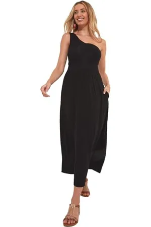 Joe Browns Womens One Shoulder Colourblock Tiered Jersey Maxi Dress, , 16 UK