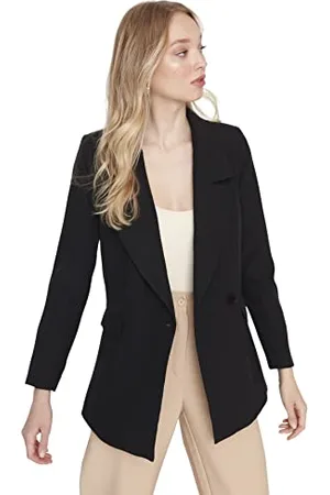 Trendyol Women Regular fit Basic Hood Woven Blazer