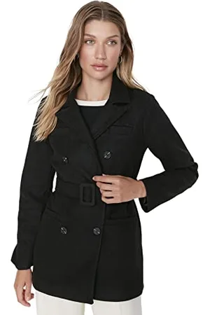 Trendyol Women Regular Double-breasted Lapel collar Woven Coat