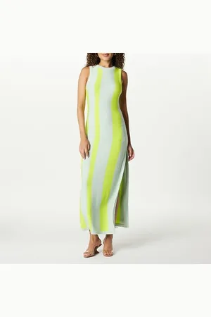 THE DROP Stripe Sweater Dress by @Takkunda, Mint/Lime, S