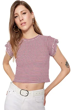Trendyol Woman Fitted Basic Crew Neck Knit Blouse, ,L