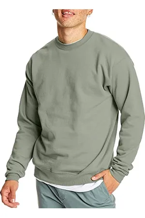 Hanes Unisex-Adult mensOP160Ecosmart Fleece Sweatshirt Long Sleeve Sweatshirt - Green - Medium