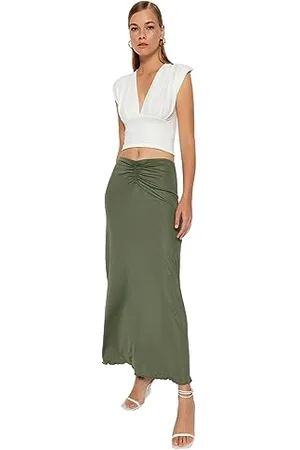 Trendyol FeMan Flared Skirt Knit Skirt, ,L