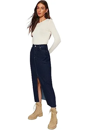 Trendyol FeMan A-line Denim Skirt, ,40