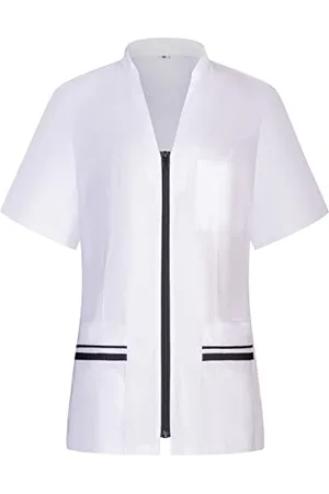 MISEMIYA Work Clothes Lady Short Sleeves Medical Uniforms Scrub Top - Ref.712 - Medium
