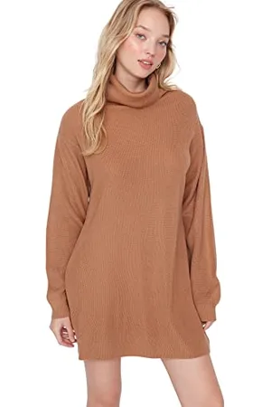 Trendyol Women Mini Pullover Dress Oversize Knitwear Dress