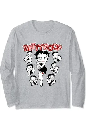 Betty Boop Hearts And Stars Poses Long Sleeve T-Shirt