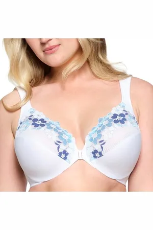 Glamorise Full Figure Plus Size Front-Closure Cotton Wonderwire Bra Underwire #1241