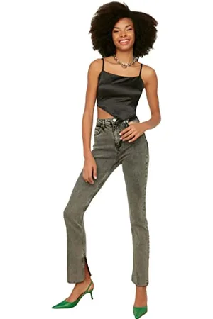 Trendyol FeMan High Waist Straight Leg Flare Jeans