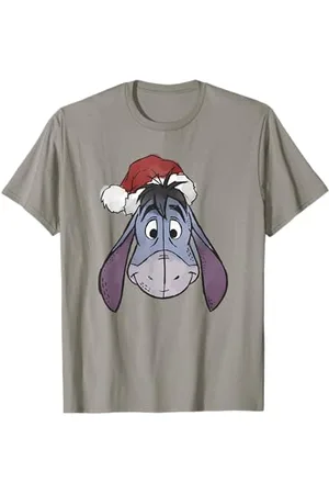 Disney Winnie The Pooh Christmas Eeyore Santa Hat T-Shirt