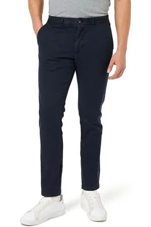 Tommy Hilfiger Men Chino Bleecker Structure GMD Woven Pants, Blue, 38/34
