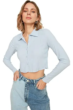Trendyol Women Regular Basic Polo Neck Knit Blouse