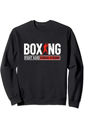 Champion Fight Hard and Finish | Motivational Boxing Fighter Quote Sweatshirt