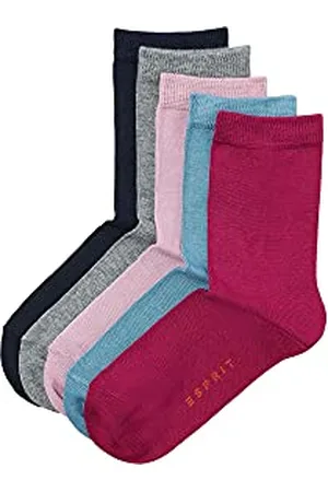 ESPRIT Unisex Kids Solid Mix Multipack K So Cotton Plain 5 Pairs Socks, , 12-2.5