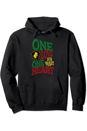 Bob Marley Official One Love One Heart Pullover Hoodie