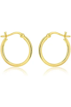 Amazon Gold Gilded Sterling Silver Tube Small Hoop Earrings