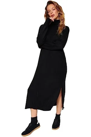 Trendyol FeMan Shift Oversize Knitwear Dress, ,S