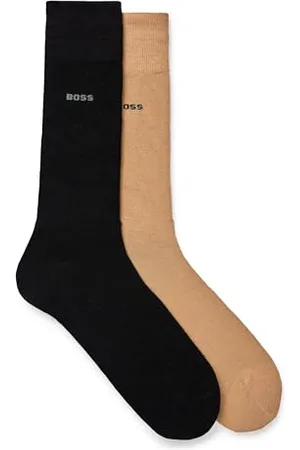 HUGO BOSS Mens 2P RS VI Bamboo Two-pack of soft viscose bamboo logo socks in a regular length