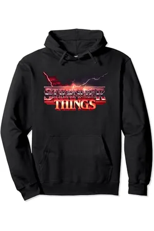 Stranger Things Airbrush Lightning Bolt Retro Logo 80’s Pullover Hoodie