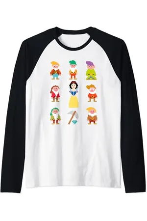 Disney Snow White & Pixelated Dwarfs Raglan Baseball Tee