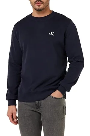 Calvin Klein Calvin Klein Men’s CK Essential Round Neck Sweatshirt, Blue , S