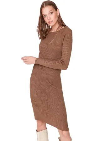 Trendyol Women Midi Bodycon Fitted Knitwear Dress