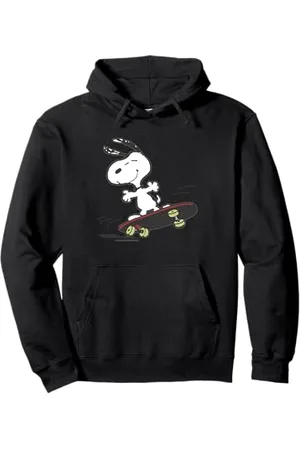 Peanuts Snoopy Skateboard Deck Epic Retro 90s Ironic Skater Pullover Hoodie