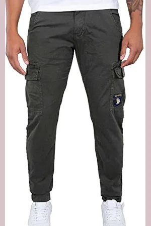 Alpha Industries Mens Petrol Patch Casual Trousers Pants, , 32W UK