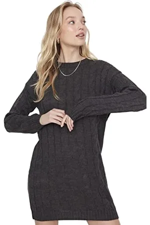 Trendyol Women Mini Pullover Dress Slim Knitwear Dress