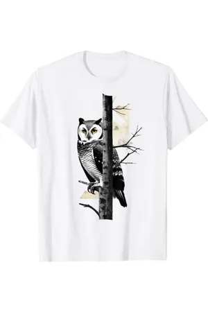@n!mal Owl Artwork - Night Bird Animal Owl T-Shirt